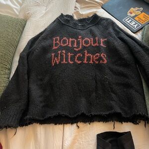 Wooden ships black sweater